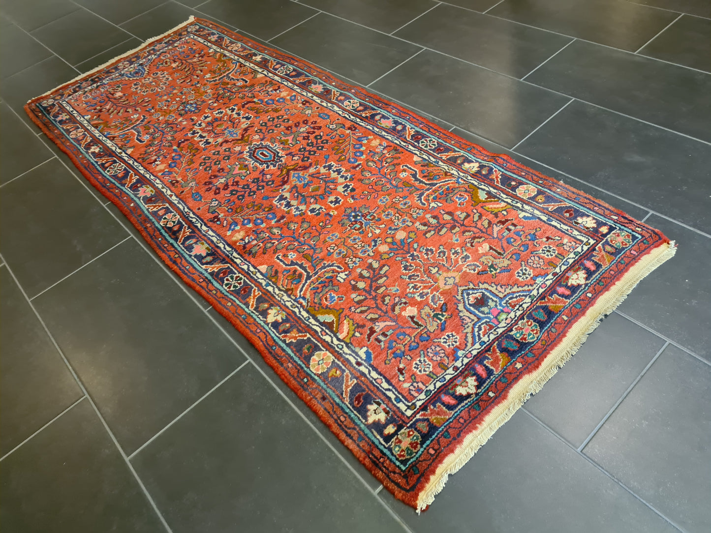 Edler Handgeknüpfter Perser Sarough Hamedan Orientteppich 215x87cm