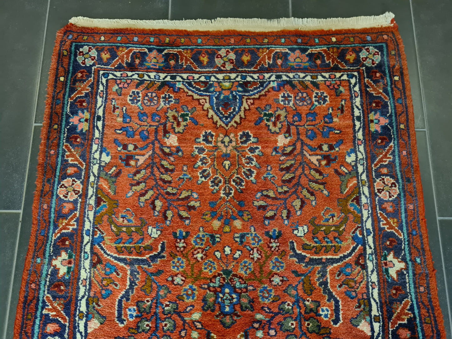 Edler Handgeknüpfter Perser Sarough Hamedan Orientteppich 215x87cm