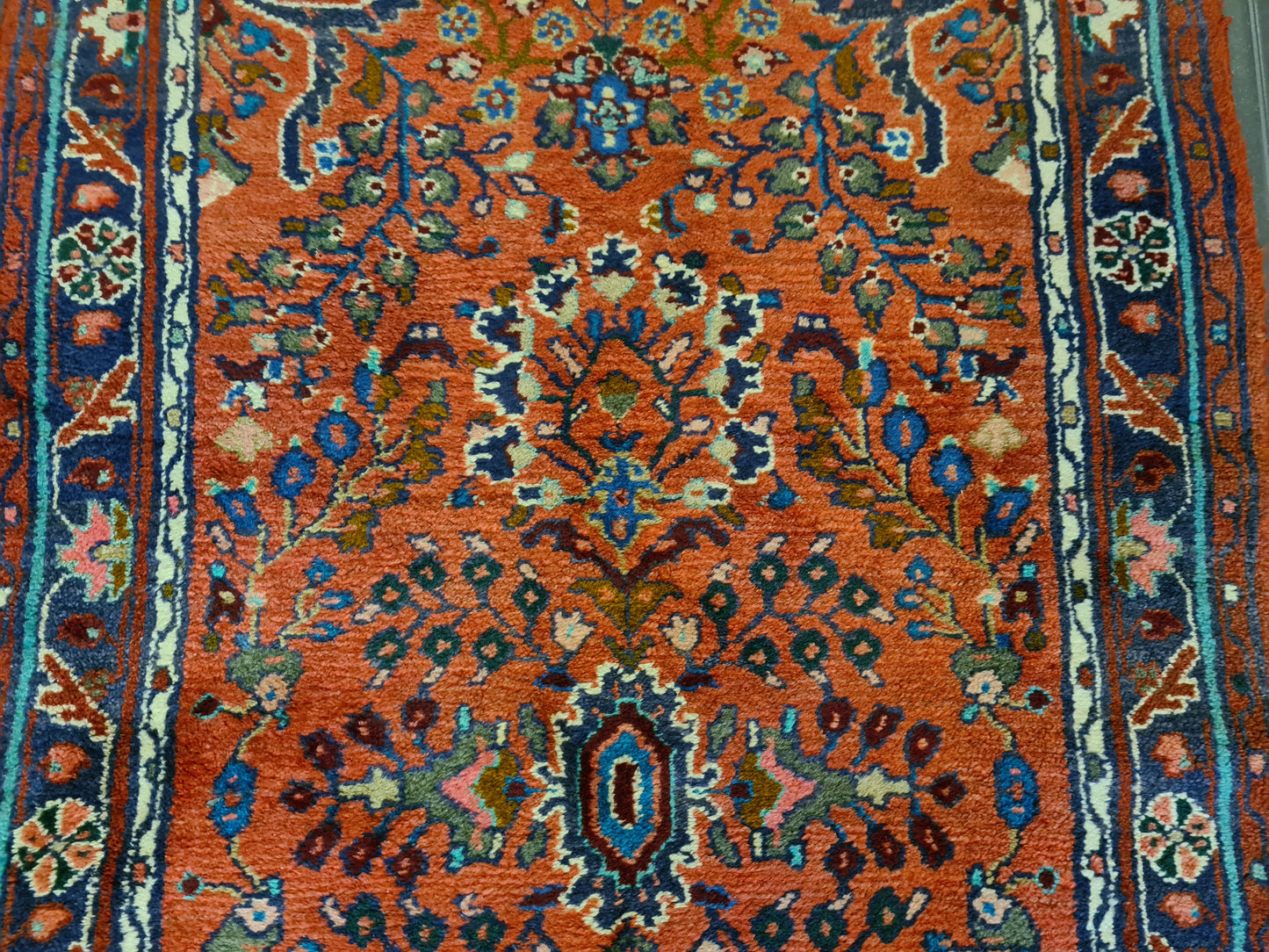 Edler Handgeknüpfter Perser Sarough Hamedan Orientteppich 215x87cm