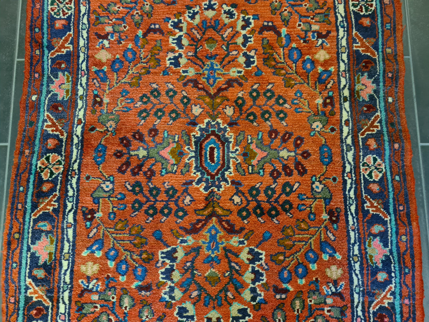 Edler Handgeknüpfter Perser Sarough Hamedan Orientteppich 215x87cm