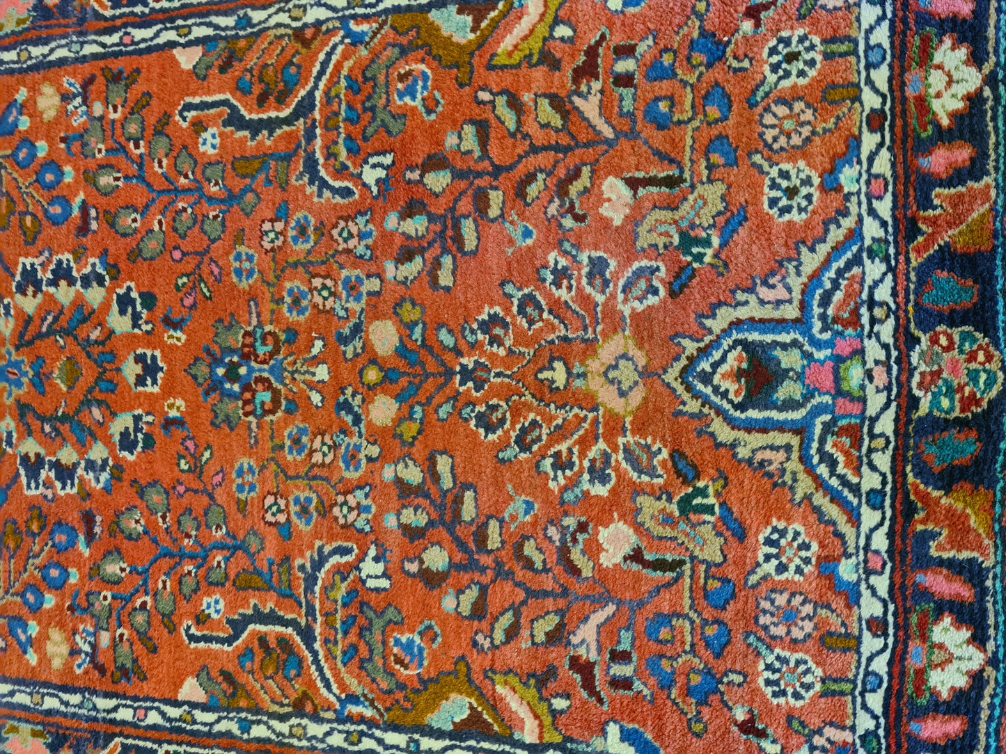 Edler Handgeknüpfter Perser Sarough Hamedan Orientteppich 215x87cm