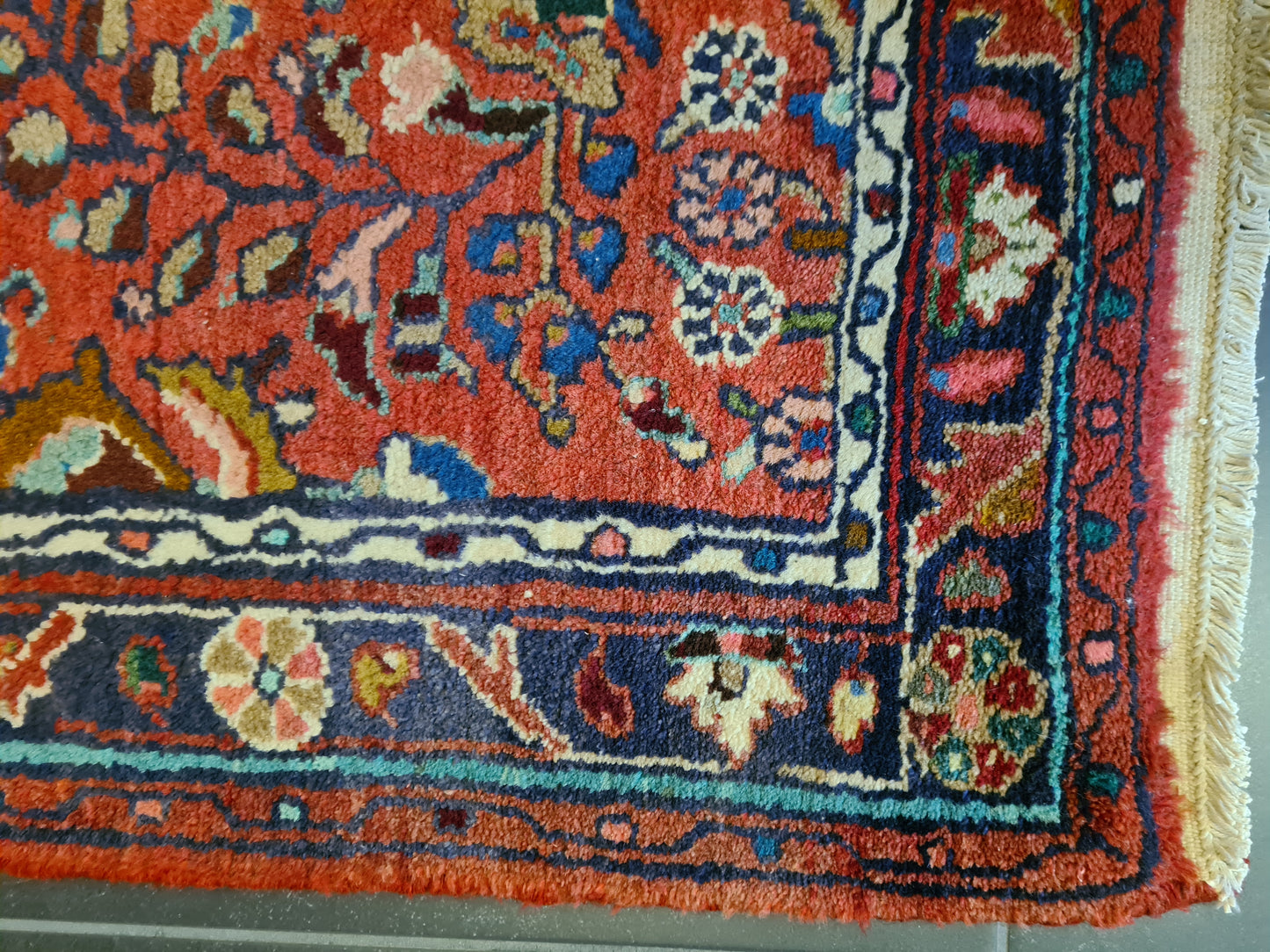 Edler Handgeknüpfter Perser Sarough Hamedan Orientteppich 215x87cm