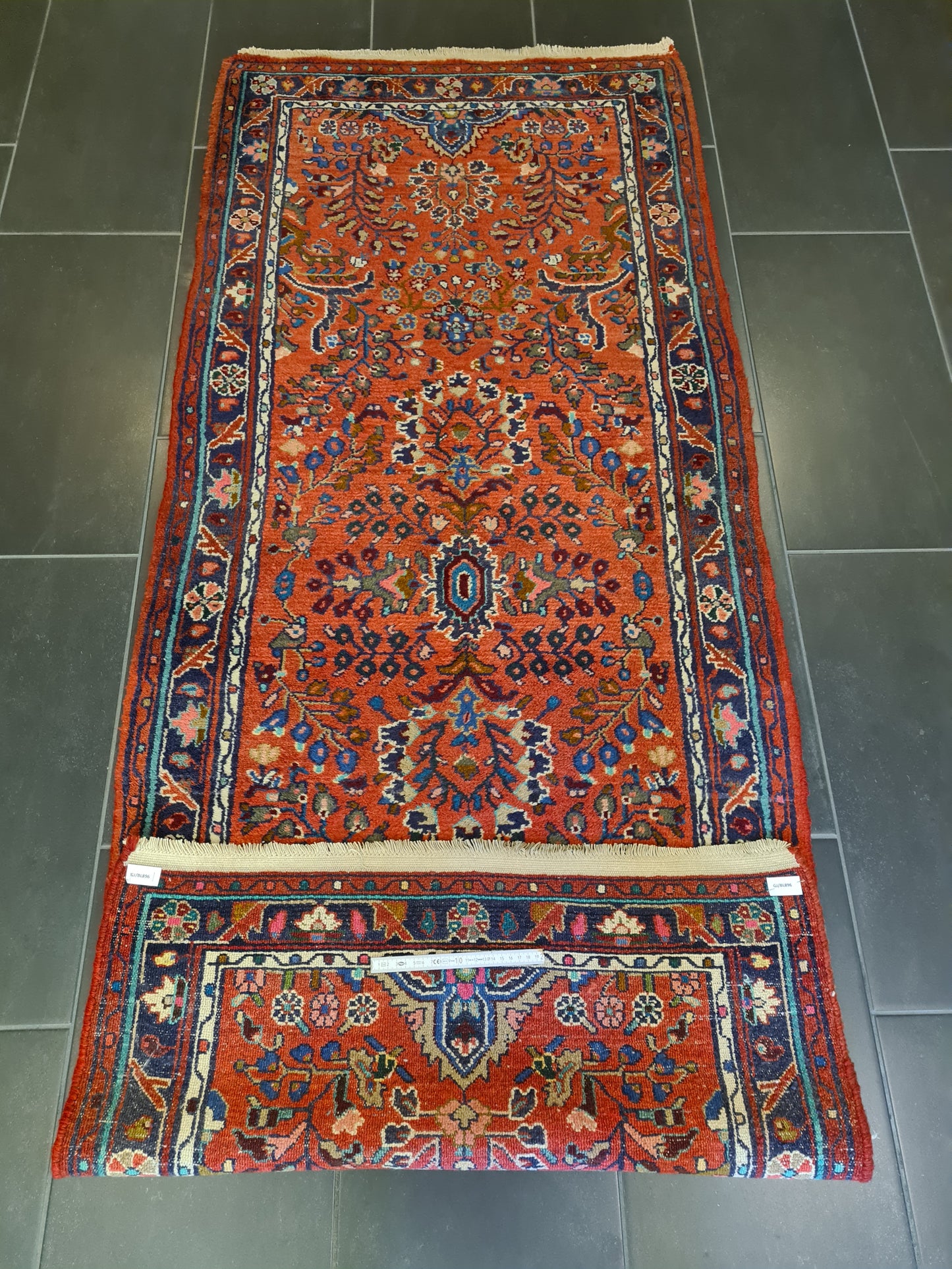 Edler Handgeknüpfter Perser Sarough Hamedan Orientteppich 215x87cm