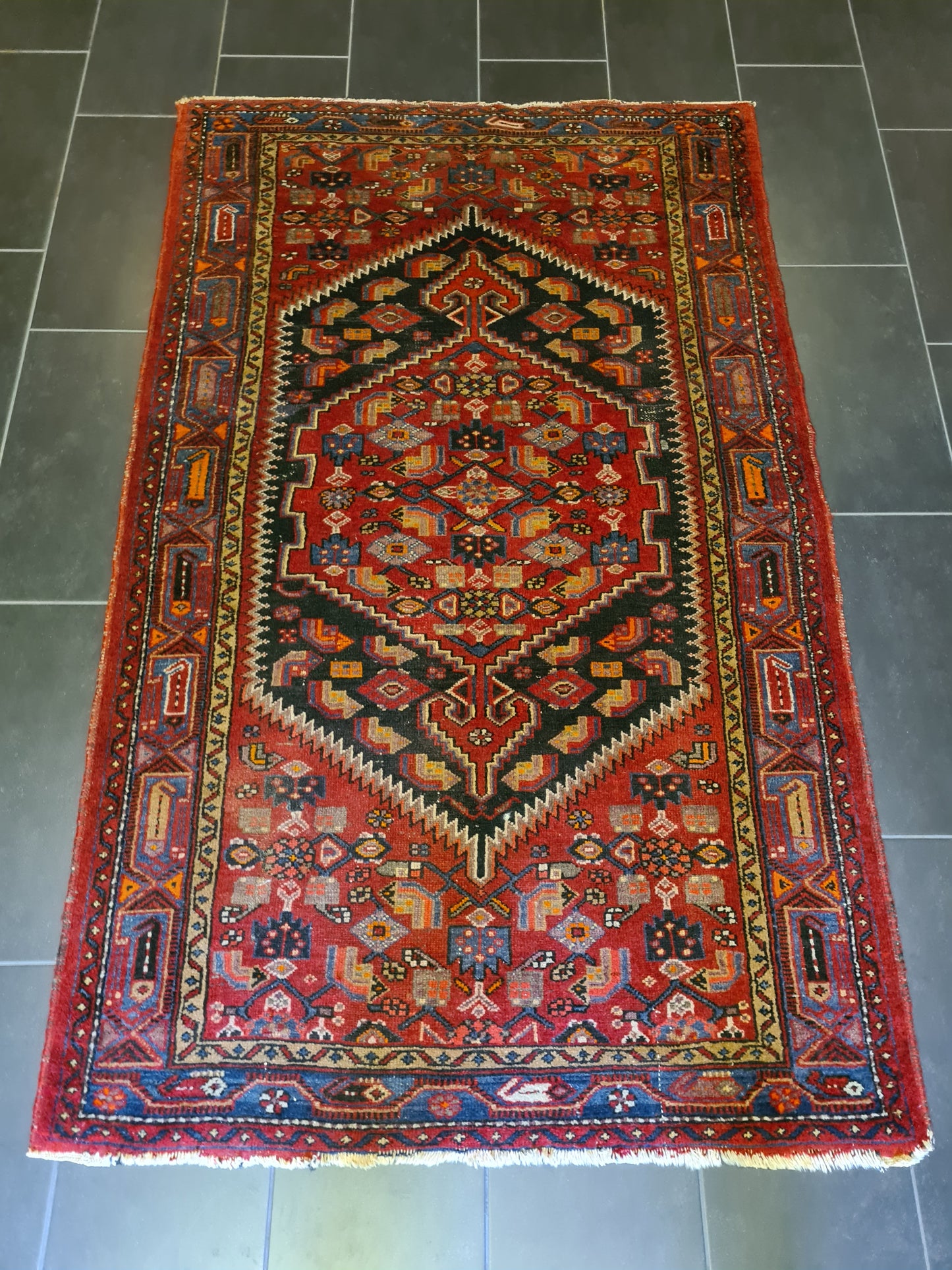 Antiker Handgeknüpfter Perser Malaya Orientteppich 214x130cm