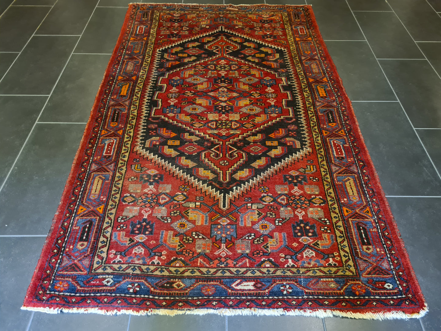 Antiker Handgeknüpfter Perser Malaya Orientteppich 214x130cm