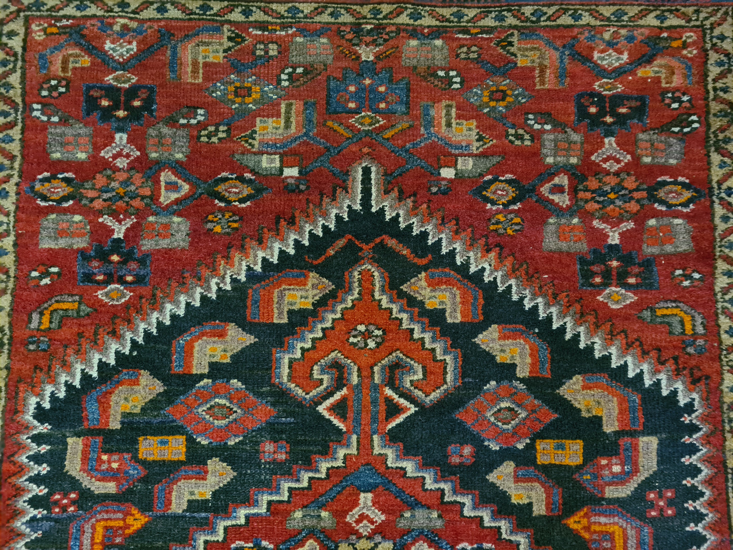 Antiker Handgeknüpfter Perser Malaya Orientteppich 214x130cm