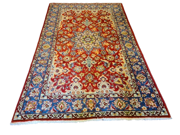 Feiner Handgeknüpfter Isfahan Najafabad Perserteppich Orienttteppich 166x103cm