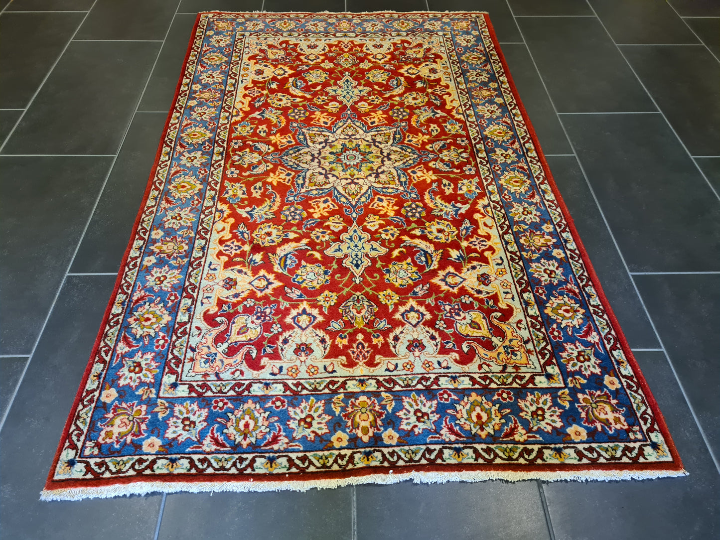 Feiner Handgeknüpfter Isfahan Najafabad Perserteppich Orienttteppich 166x103cm