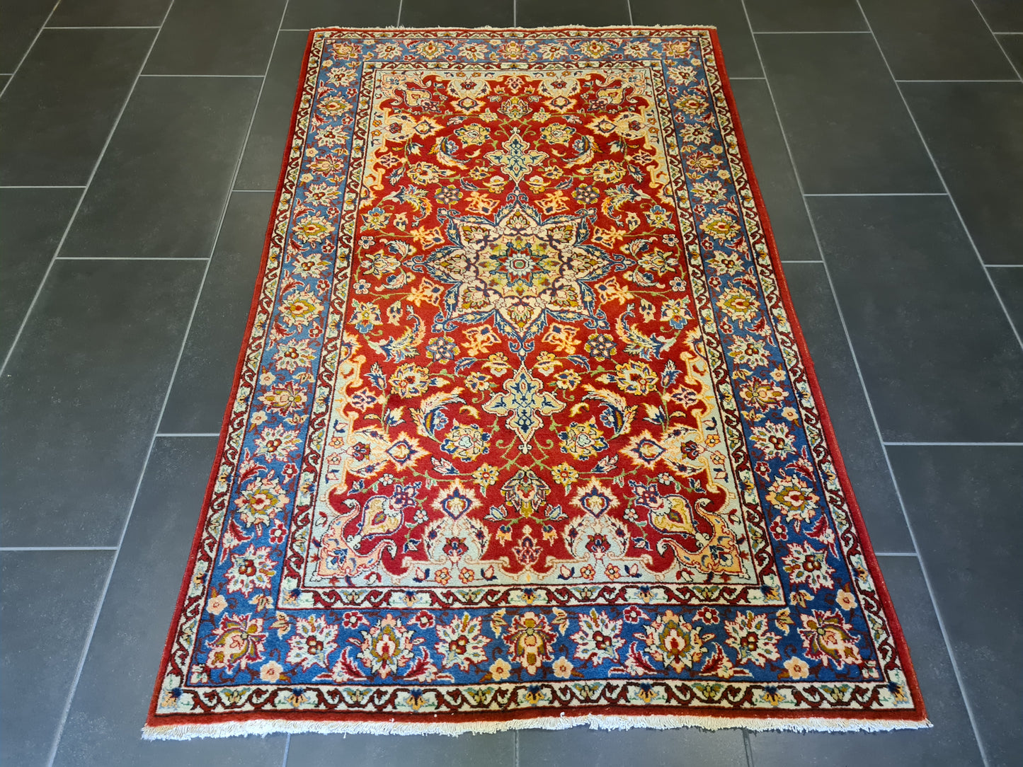 Feiner Handgeknüpfter Isfahan Najafabad Perserteppich Orienttteppich 166x103cm