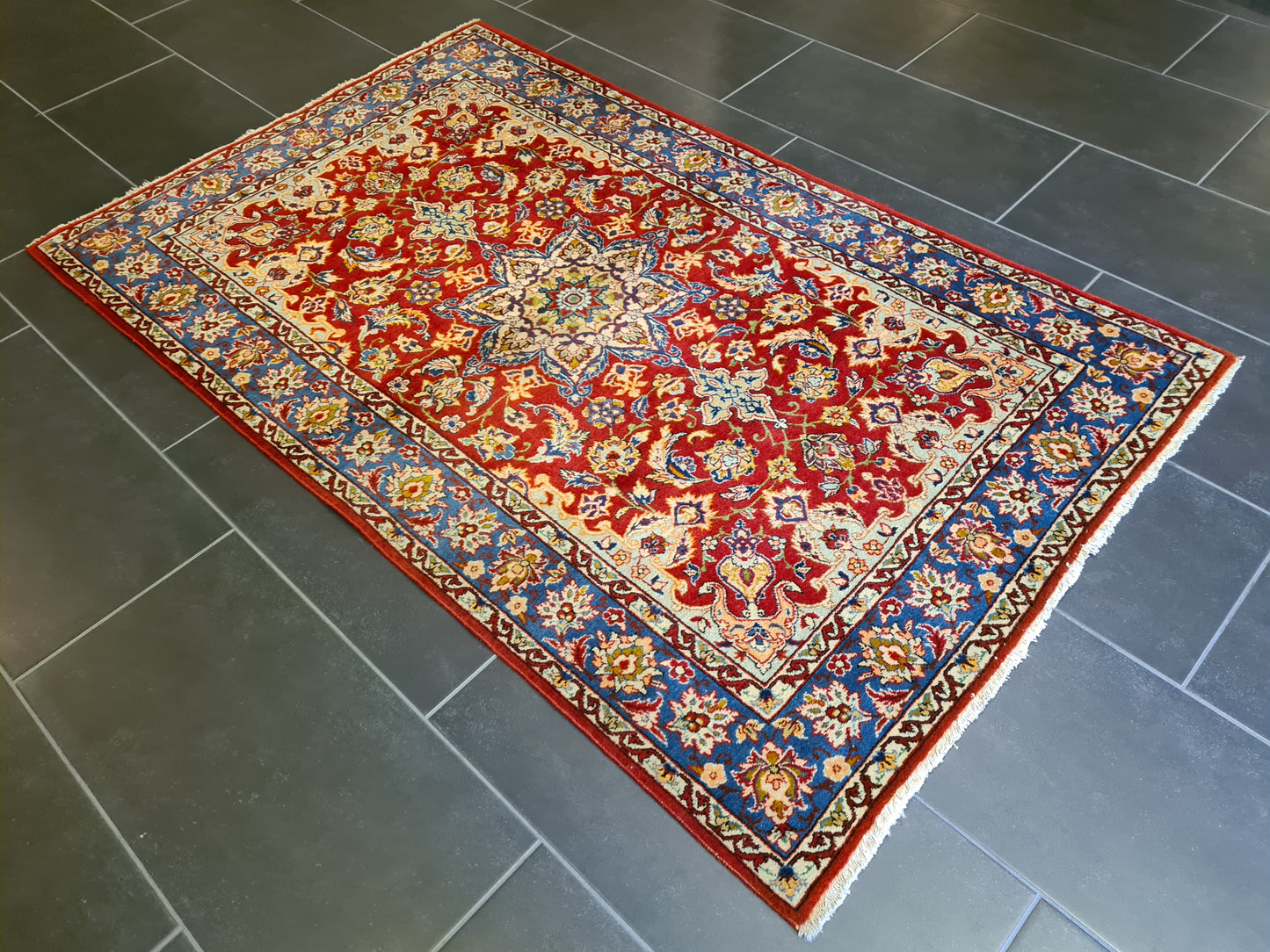 Feiner Handgeknüpfter Isfahan Najafabad Perserteppich Orienttteppich 166x103cm