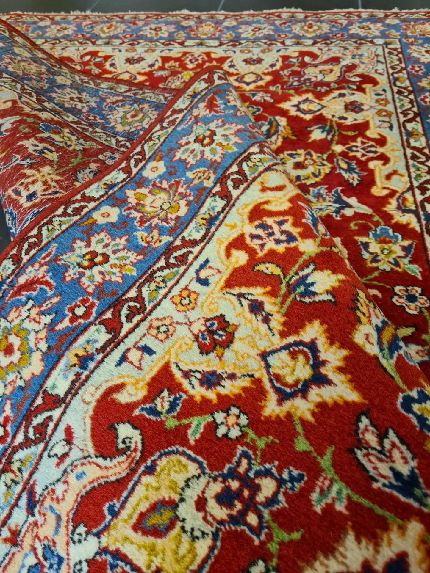 Feiner Handgeknüpfter Isfahan Najafabad Perserteppich Orienttteppich 166x103cm