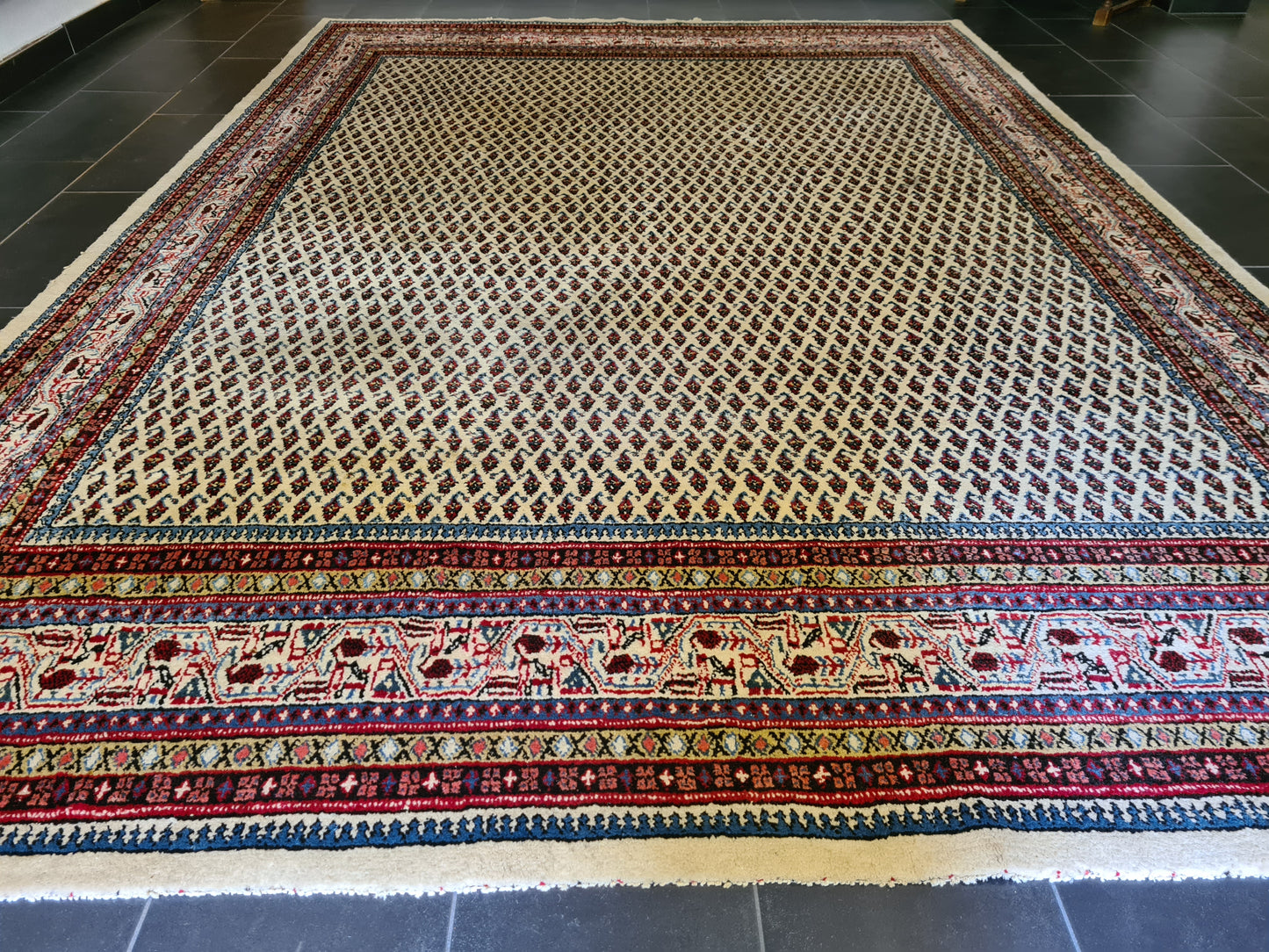 Edler Sarough Mir Perser Teppich Handgeknüpfter Orientteppich 356x253cm