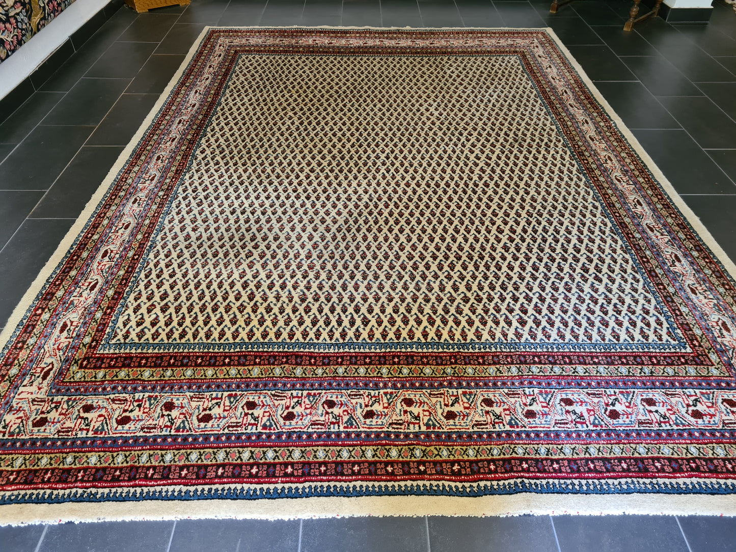 Edler Sarough Mir Perser Teppich Handgeknüpfter Orientteppich 356x253cm