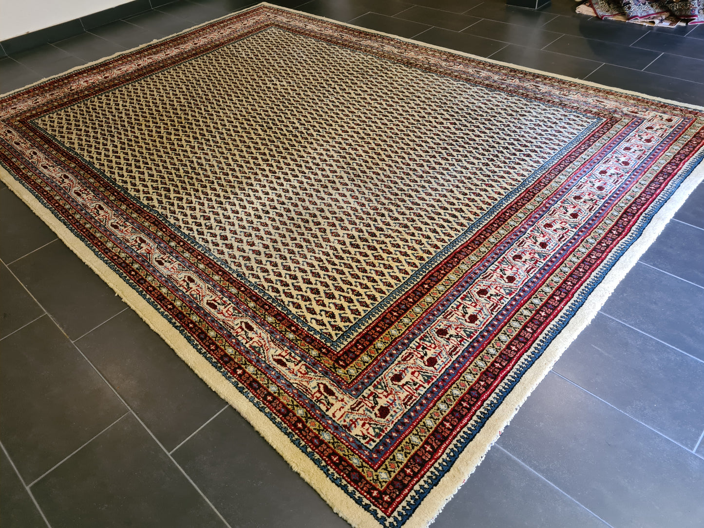 Edler Sarough Mir Perser Teppich Handgeknüpfter Orientteppich 356x253cm