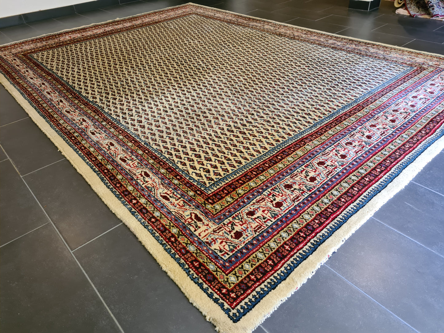 Edler Sarough Mir Perser Teppich Handgeknüpfter Orientteppich 356x253cm