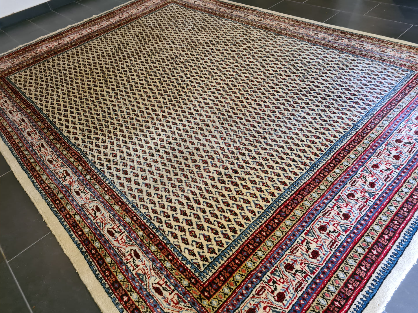 Edler Sarough Mir Perser Teppich Handgeknüpfter Orientteppich 356x253cm