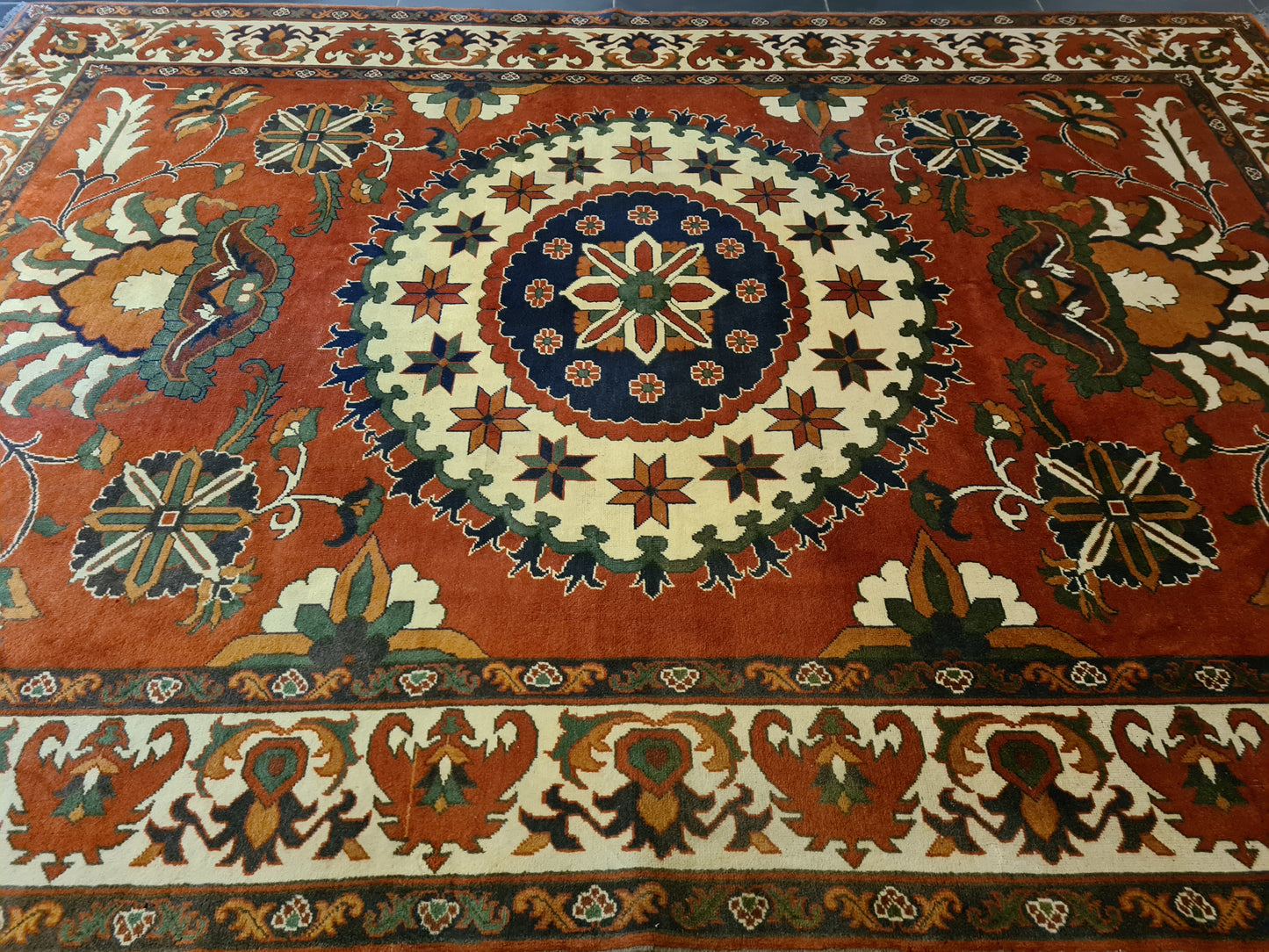 Perser Teppich Handgeknüpfter Palast Orientteppich 338x242cm