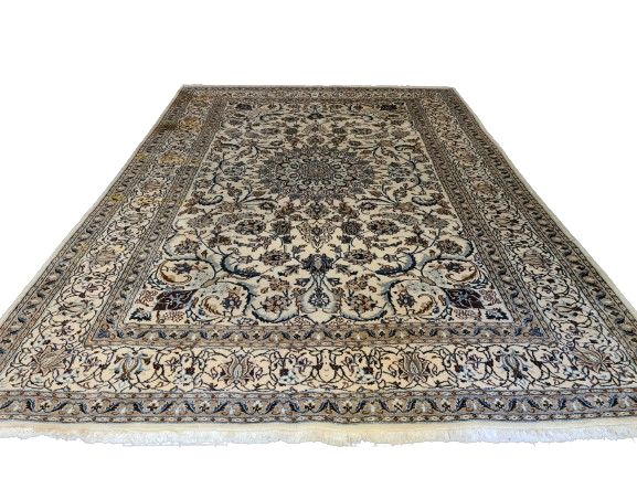 Königlicher Feiner Perser Teppich Nain Handgeknüpfter Orientteppich 340x245cm