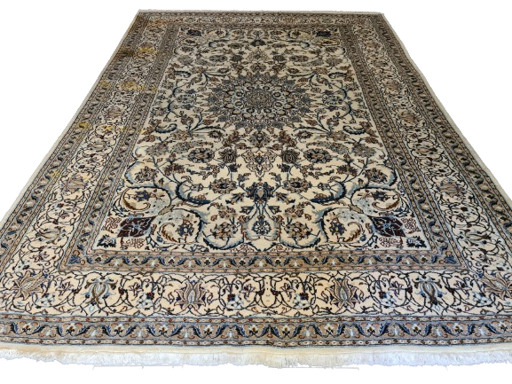 Königlicher Feiner Perser Teppich Nain Handgeknüpfter Orientteppich 340x245cm