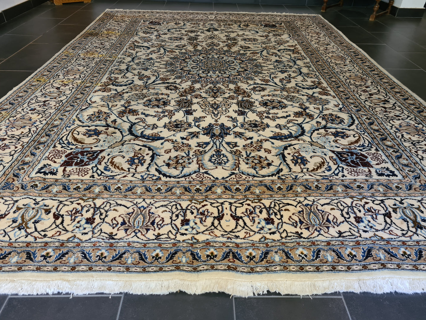 Königlicher Feiner Perser Teppich Nain Handgeknüpfter Orientteppich 340x245cm