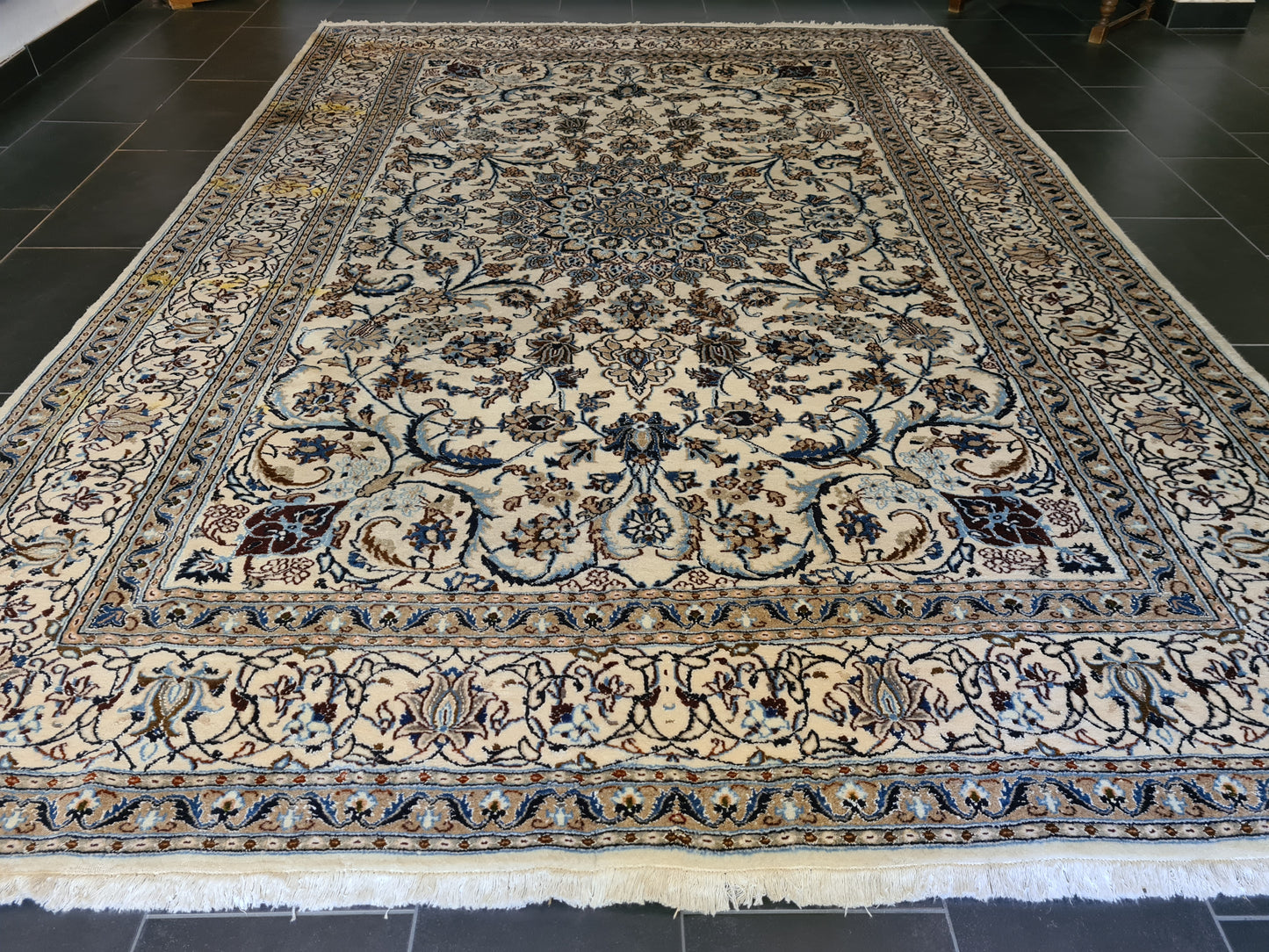 Königlicher Feiner Perser Teppich Nain Handgeknüpfter Orientteppich 340x245cm