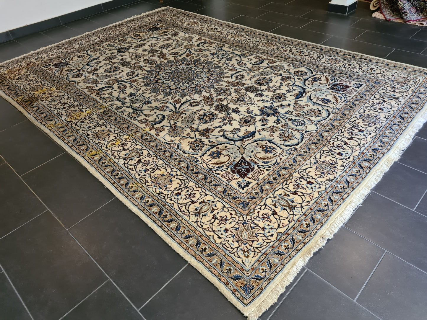 Königlicher Feiner Perser Teppich Nain Handgeknüpfter Orientteppich 340x245cm