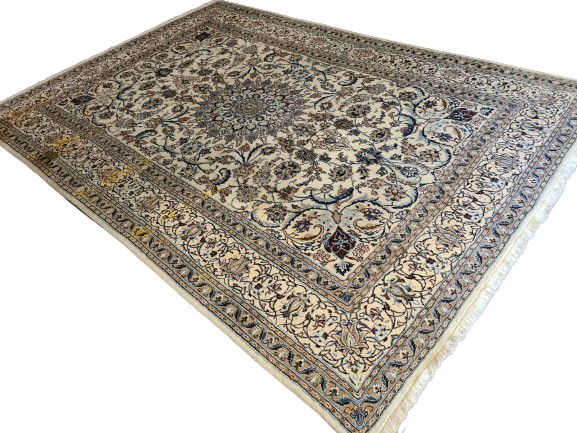 Königlicher Feiner Perser Teppich Nain Handgeknüpfter Orientteppich 340x245cm