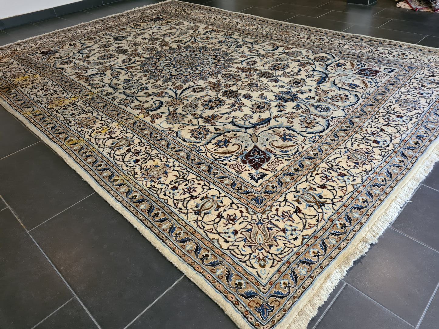 Königlicher Feiner Perser Teppich Nain Handgeknüpfter Orientteppich 340x245cm