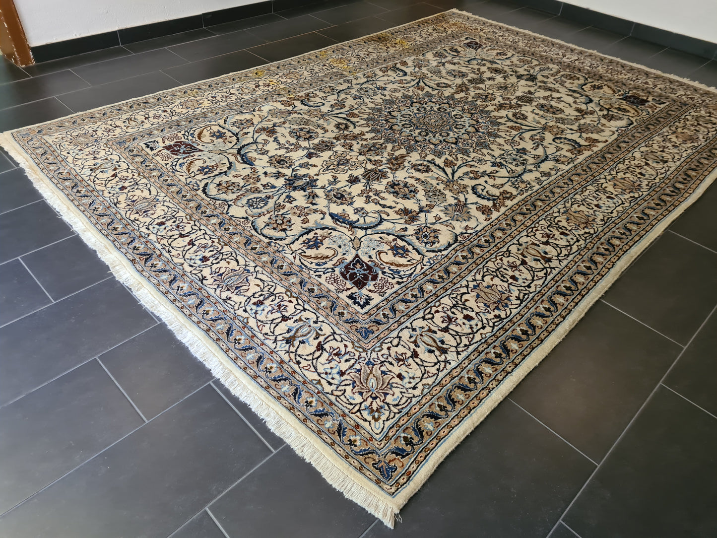 Königlicher Feiner Perser Teppich Nain Handgeknüpfter Orientteppich 340x245cm