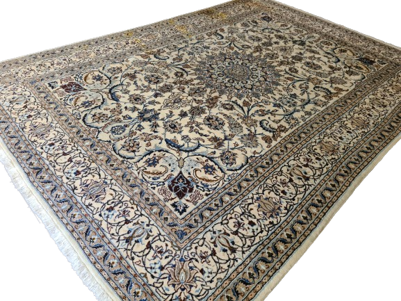 Königlicher Feiner Perser Teppich Nain Handgeknüpfter Orientteppich 340x245cm