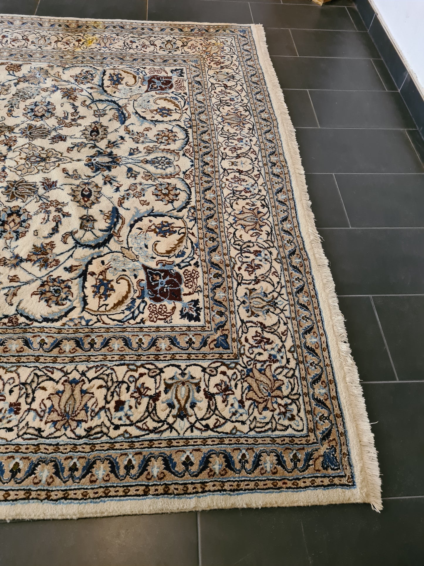 Königlicher Feiner Perser Teppich Nain Handgeknüpfter Orientteppich 340x245cm