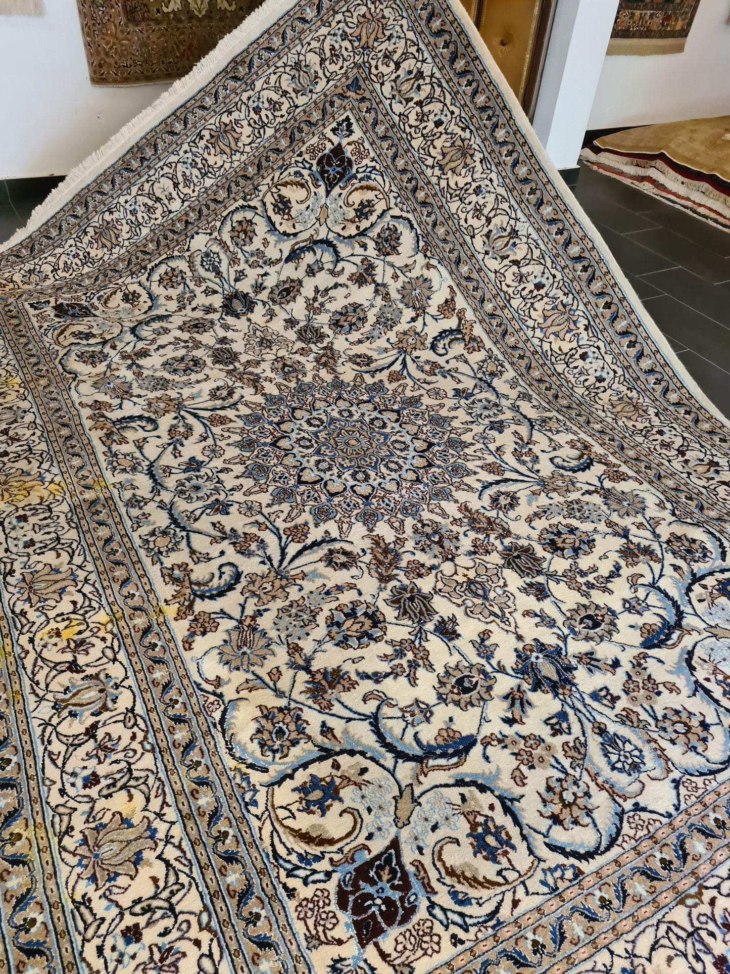 Königlicher Feiner Perser Teppich Nain Handgeknüpfter Orientteppich 340x245cm