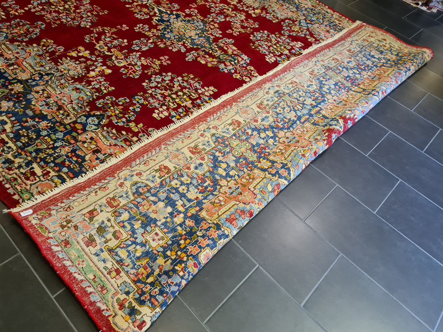 Feiner Königlicher Perser Kirman Teppich Handgeknüpfter Orientteppich 386x277cm