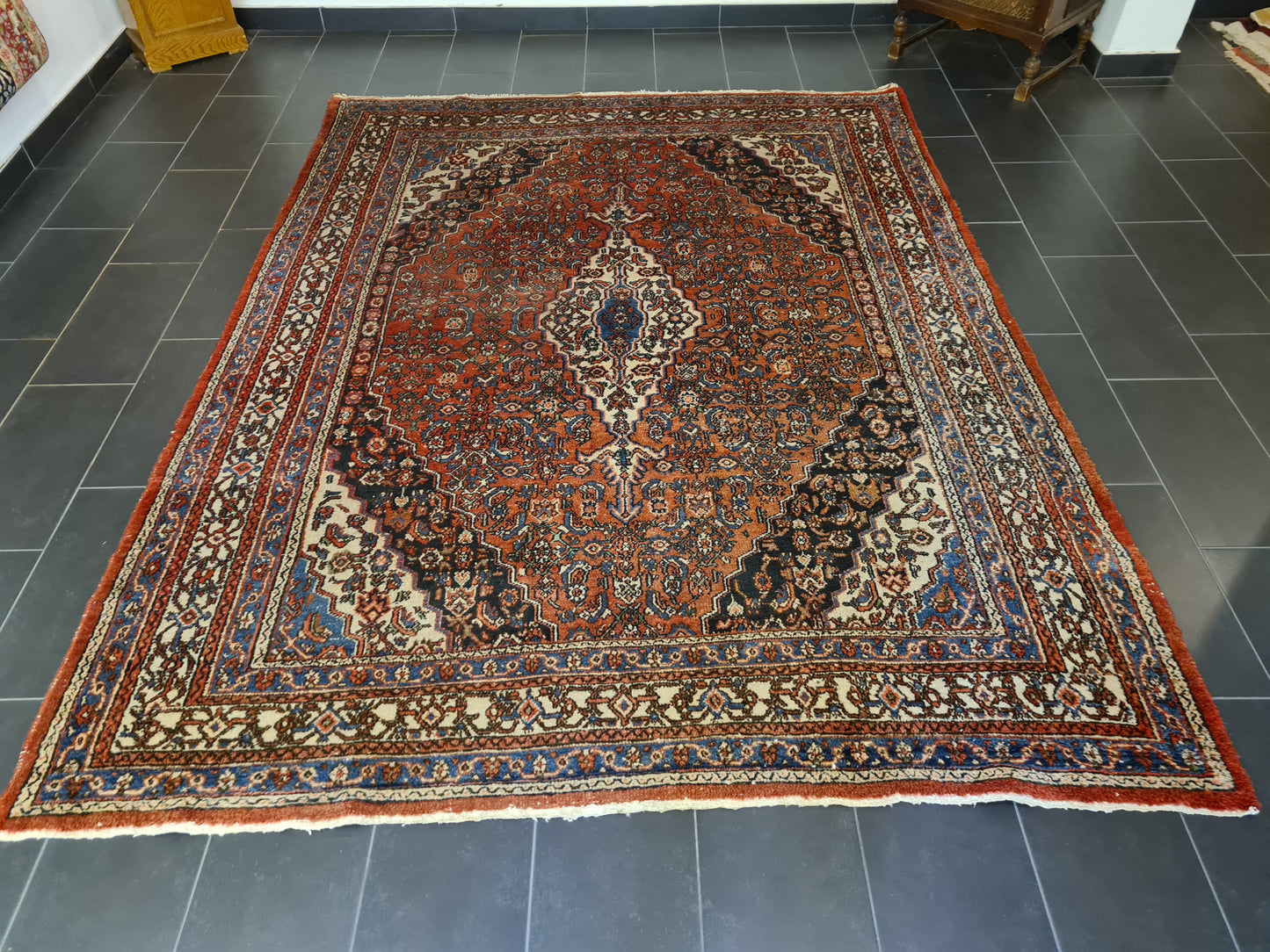 Antiker Königlicher Handgeknüpfter Sarough Mahal Perser Teppich 306x239cm