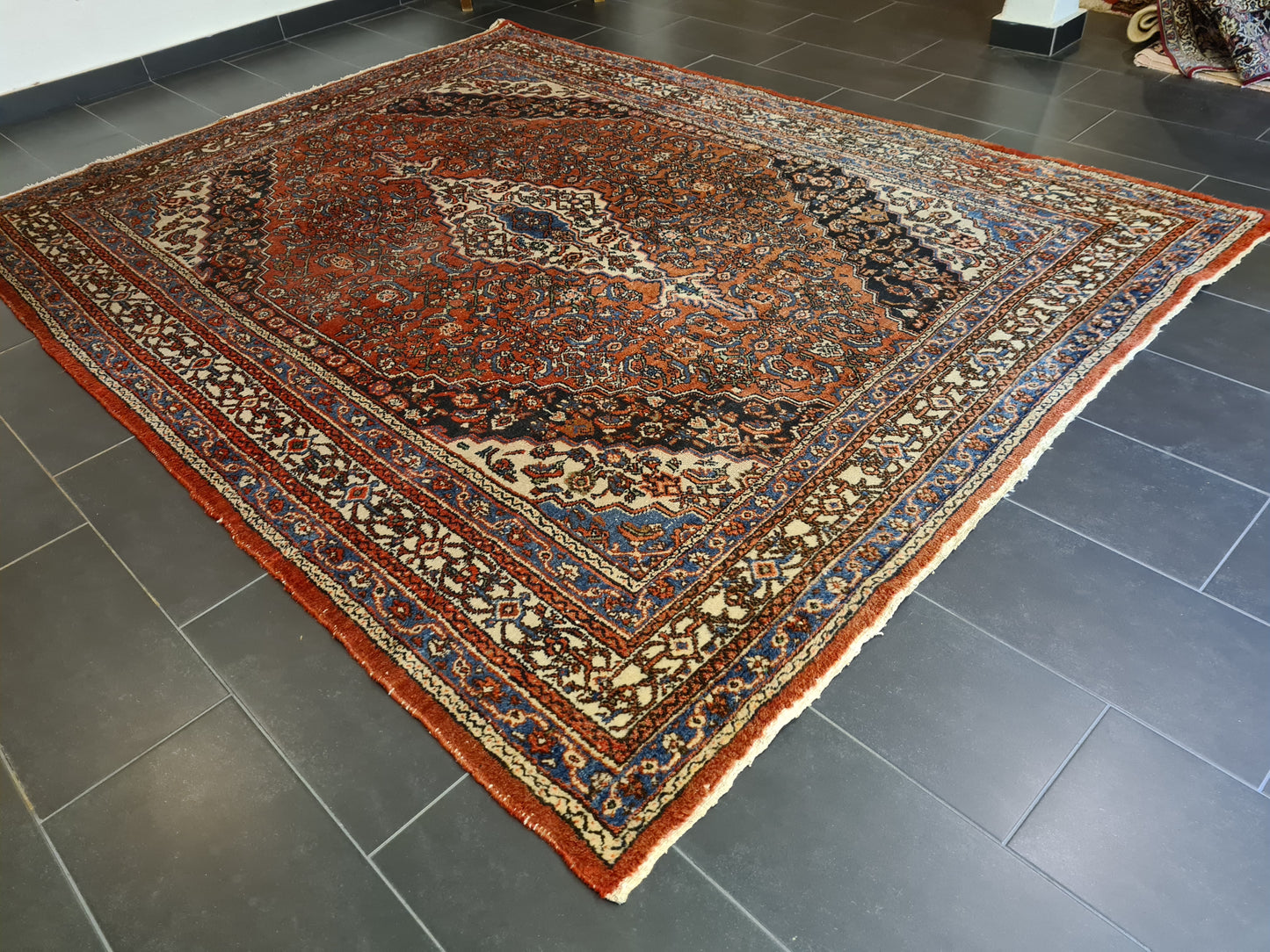 Antiker Königlicher Handgeknüpfter Sarough Mahal Perser Teppich 306x239cm