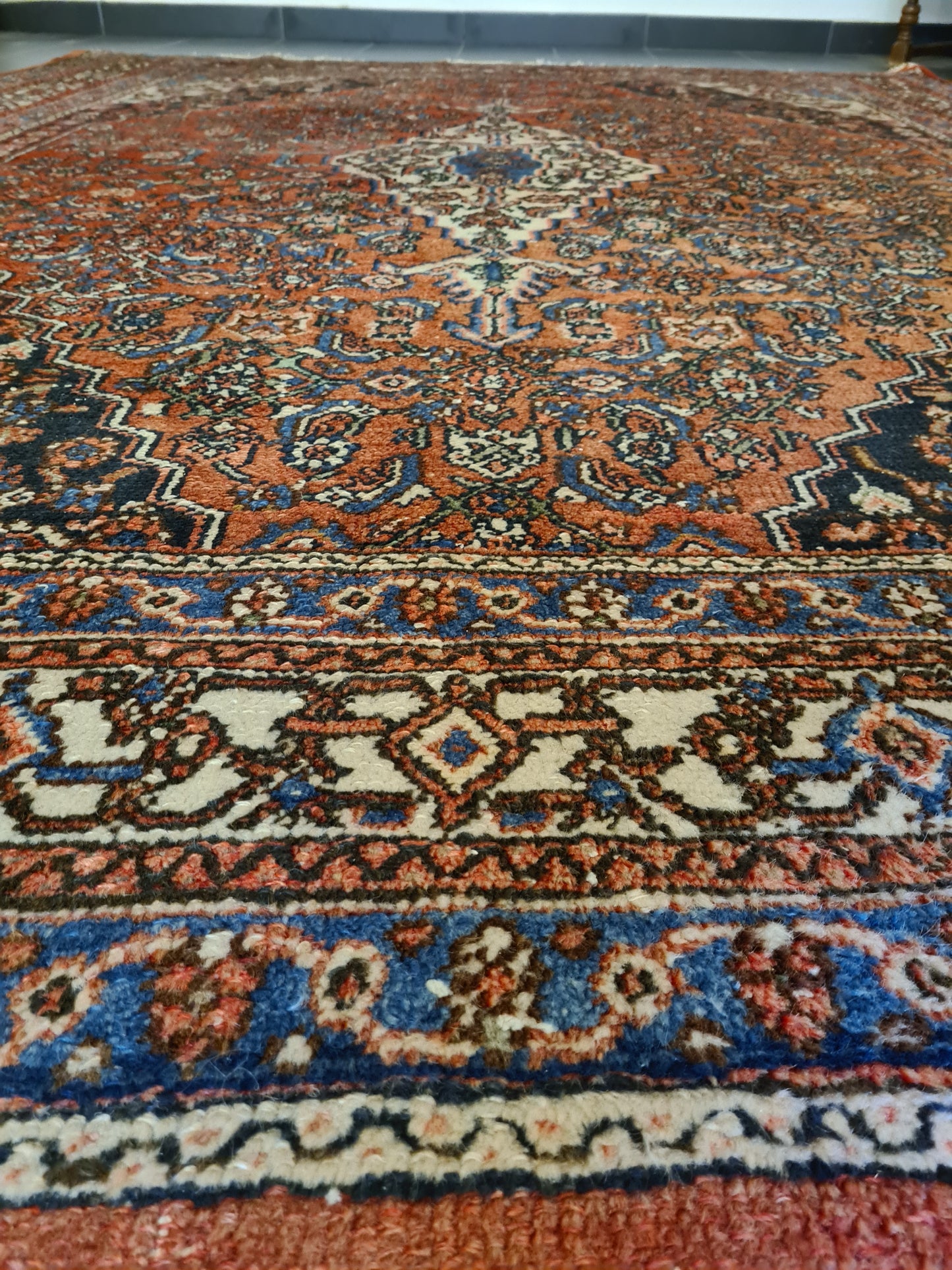 Antiker Königlicher Handgeknüpfter Sarough Mahal Perser Teppich 306x239cm