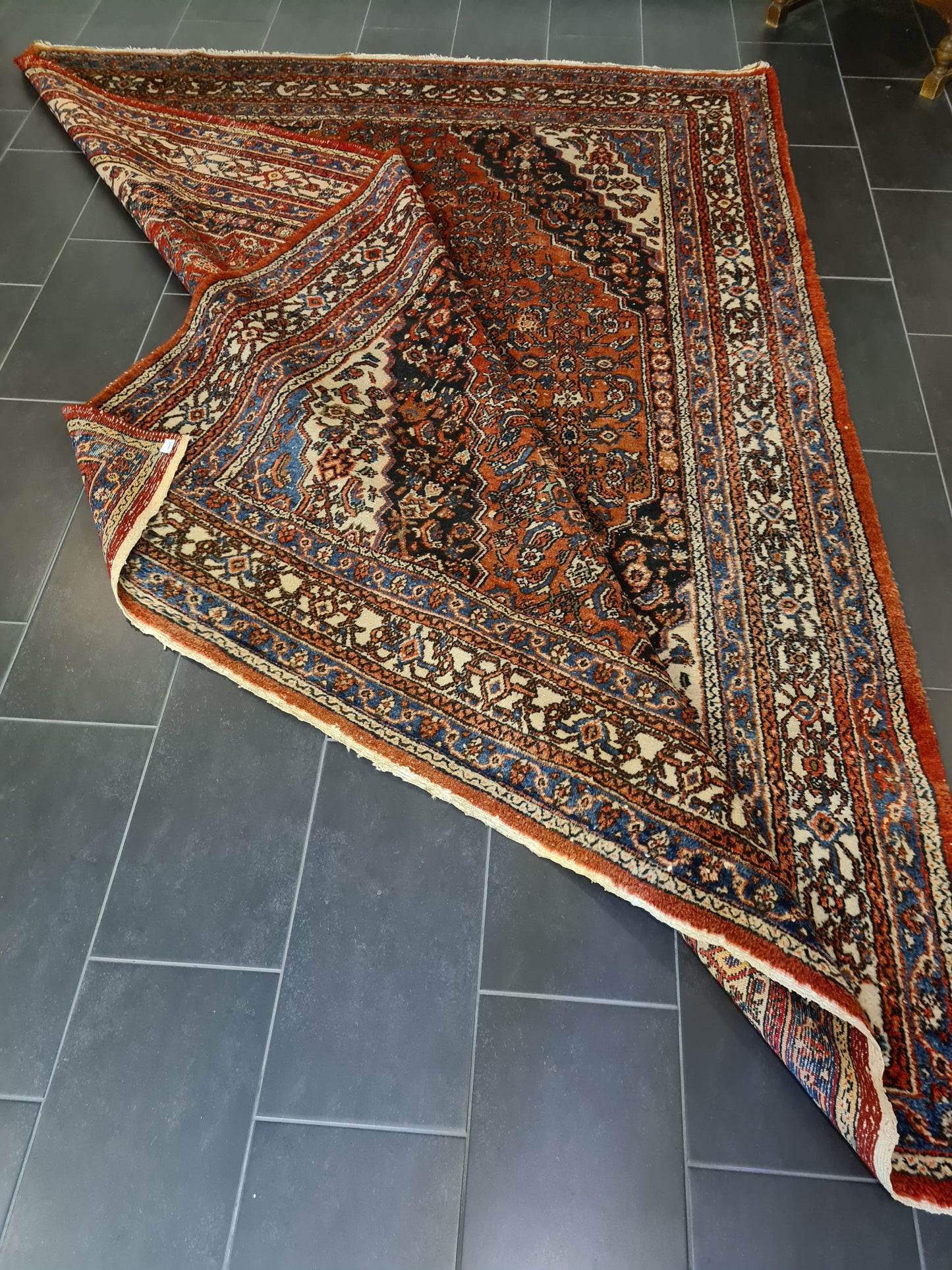 Antiker Königlicher Handgeknüpfter Sarough Mahal Perser Teppich 306x239cm