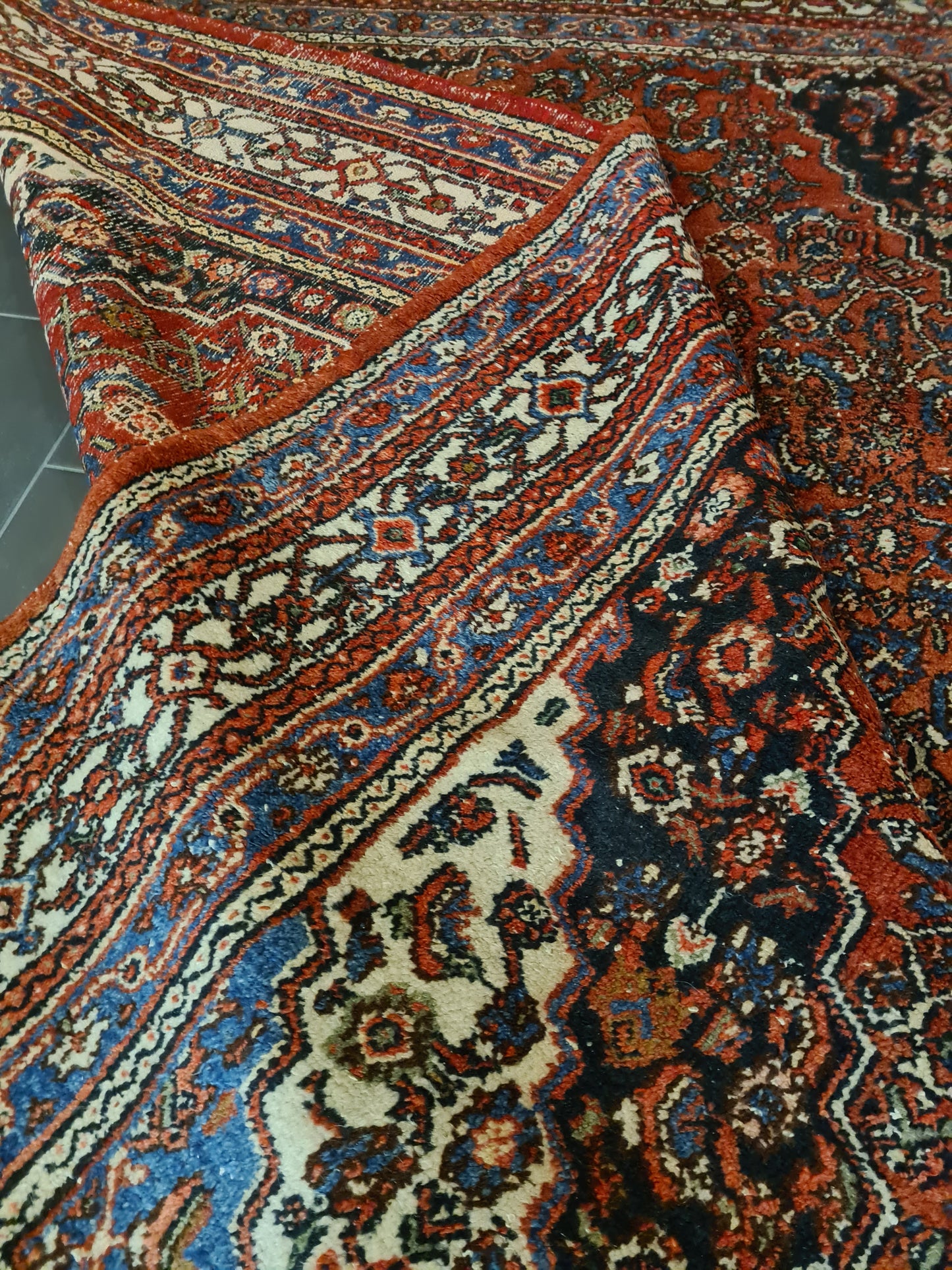 Antiker Königlicher Handgeknüpfter Sarough Mahal Perser Teppich 306x239cm