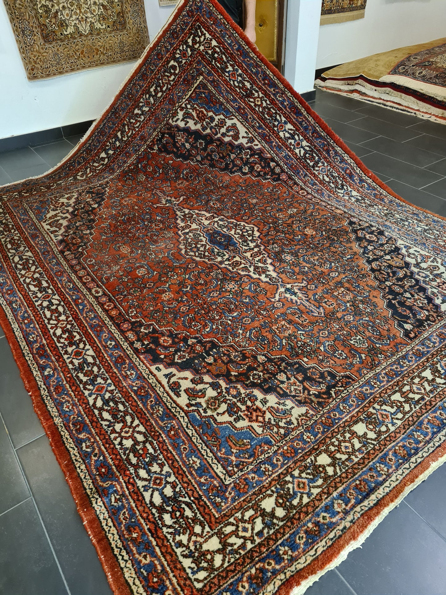 Antiker Königlicher Handgeknüpfter Sarough Mahal Perser Teppich 306x239cm