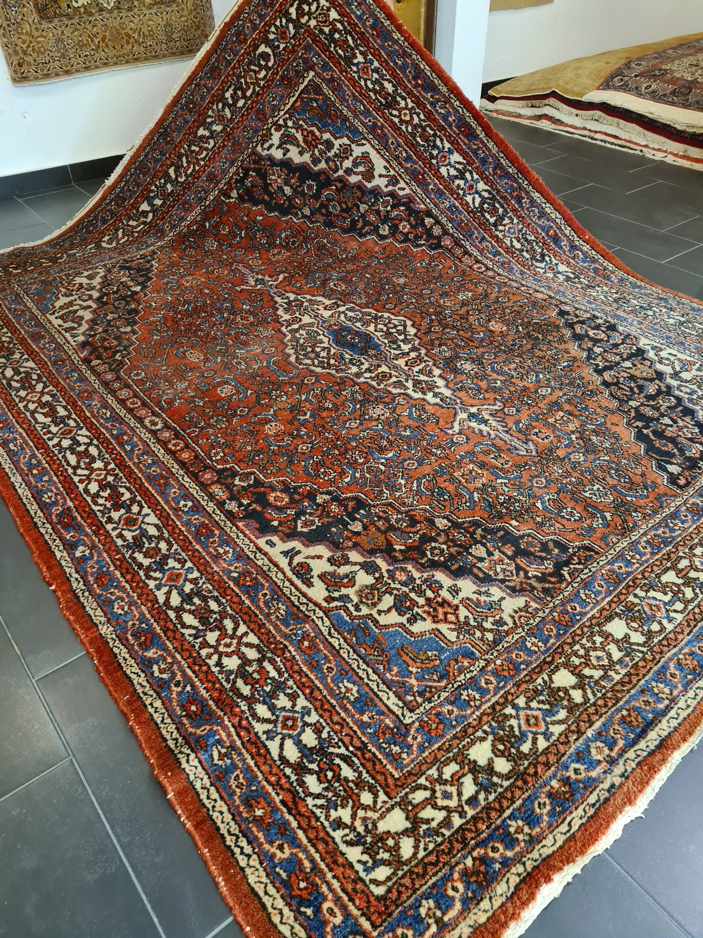 Antiker Königlicher Handgeknüpfter Sarough Mahal Perser Teppich 306x239cm