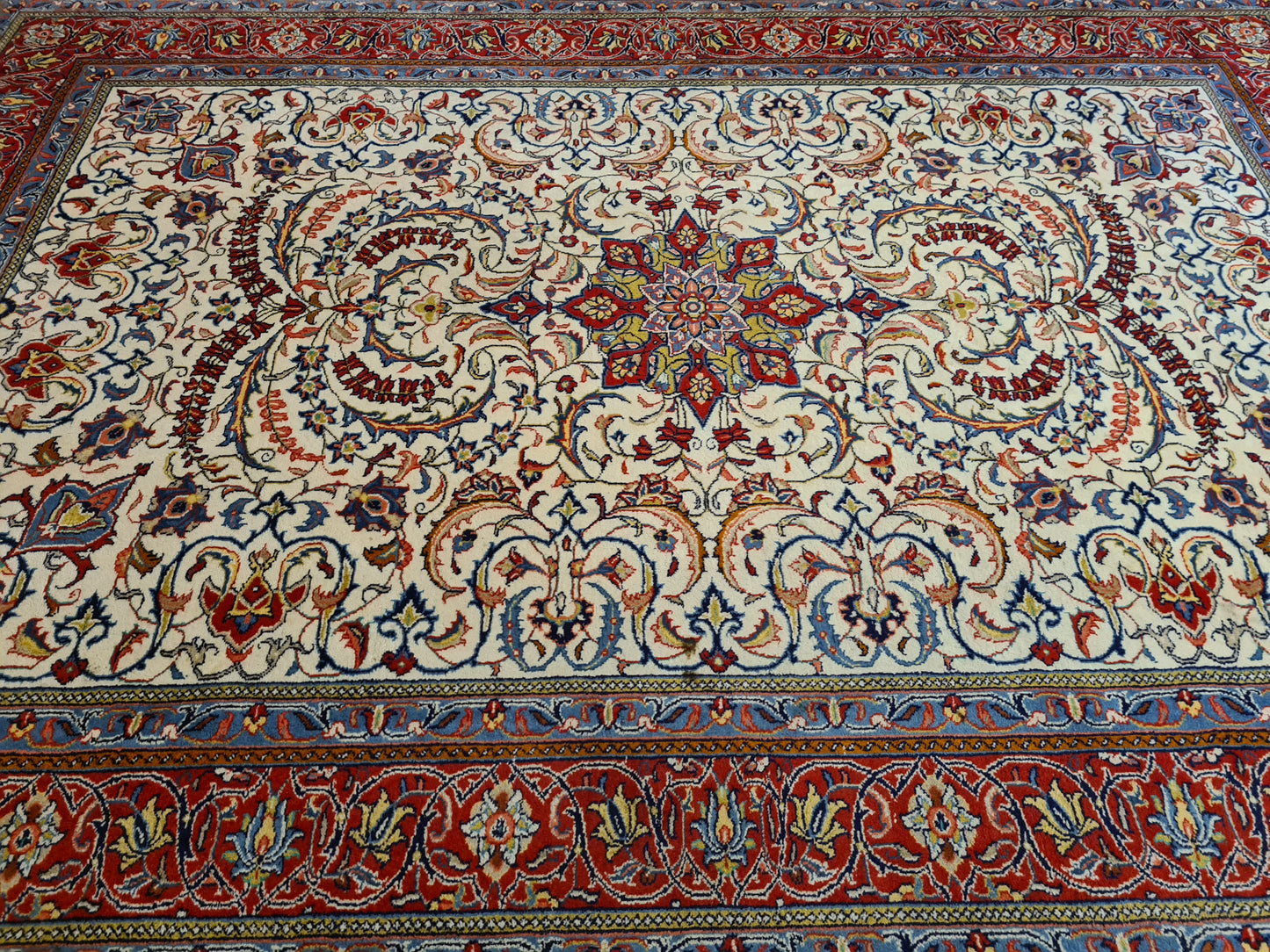 Hochwertiger Königlicher Perser Sarough Handgeknüpfter Orientteppich 307x220cm