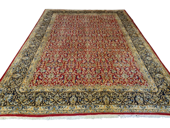 Feiner Königlicher Perser Kirman Handgeknüpfter Orientteppich 334x243cm