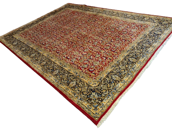 Feiner Königlicher Perser Kirman Handgeknüpfter Orientteppich 334x243cm