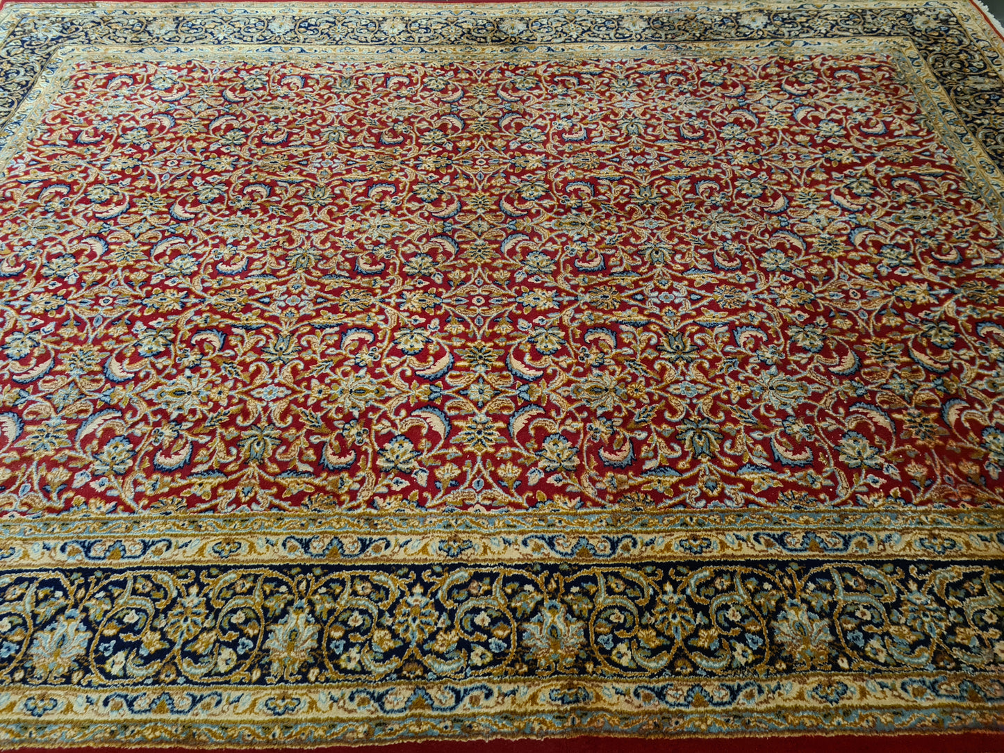 Feiner Königlicher Perser Kirman Handgeknüpfter Orientteppich 334x243cm