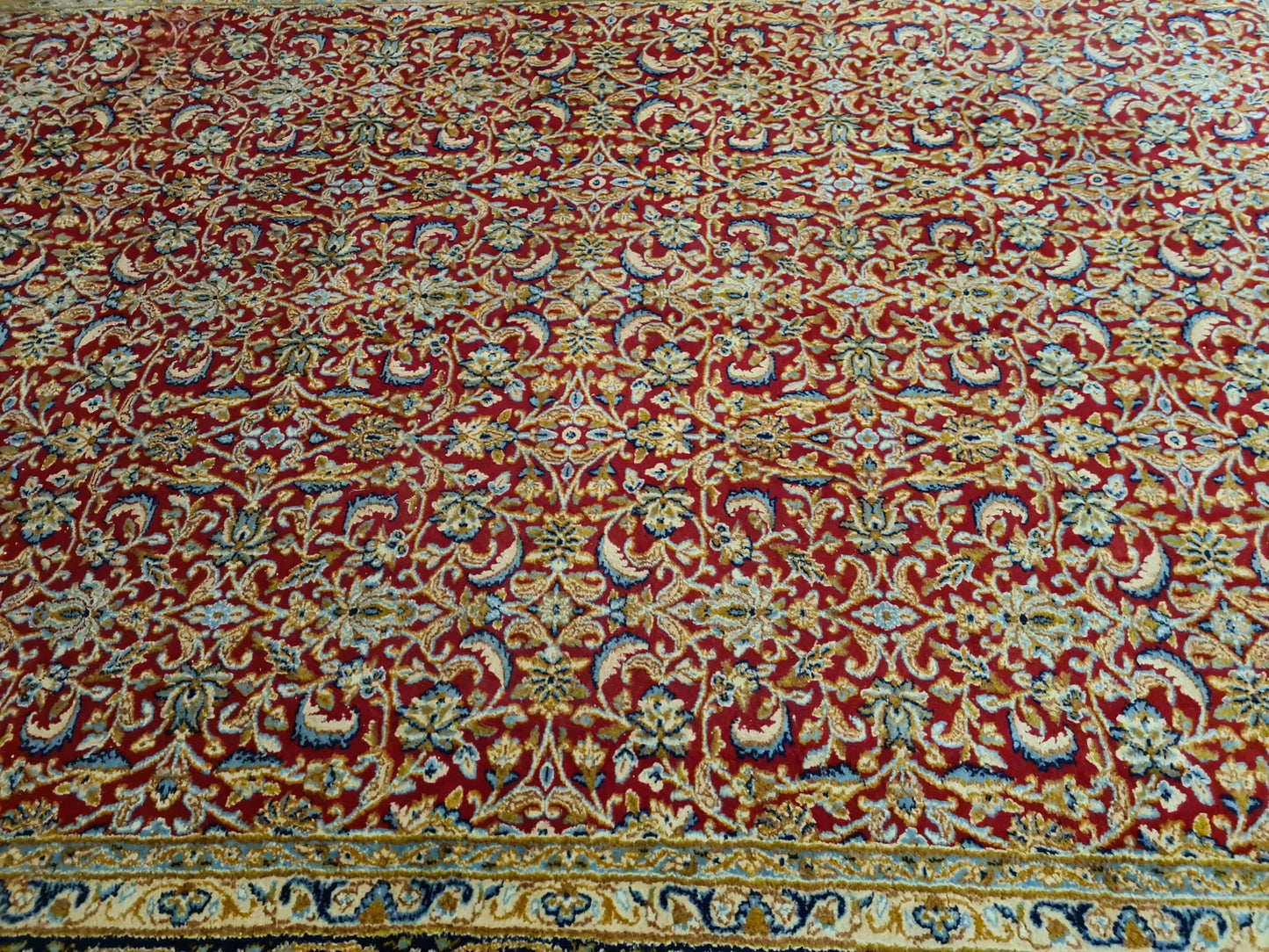 Feiner Königlicher Perser Kirman Handgeknüpfter Orientteppich 334x243cm