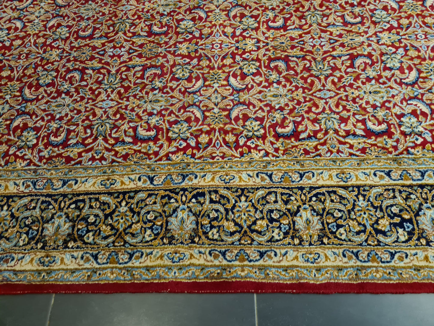 Feiner Königlicher Perser Kirman Handgeknüpfter Orientteppich 334x243cm