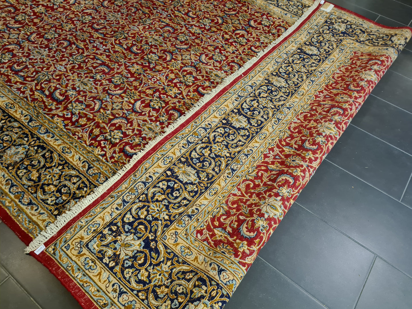 Feiner Königlicher Perser Kirman Handgeknüpfter Orientteppich 334x243cm