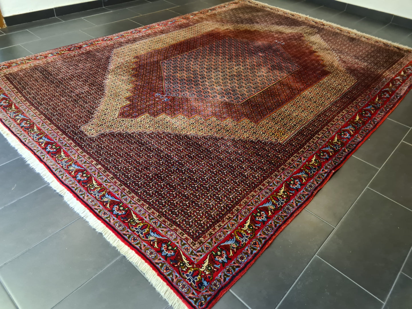 Königlicher Bidjar Perser Teppich Handgeknüpfter Orientteppich 352x255cm