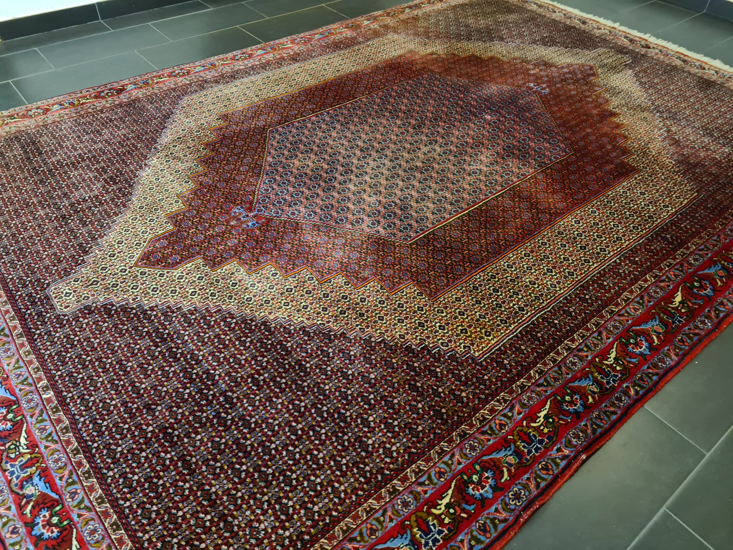 Königlicher Bidjar Perser Teppich Handgeknüpfter Orientteppich 352x255cm