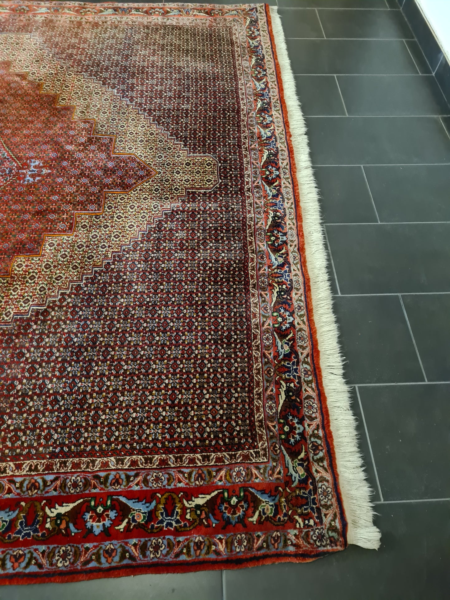 Königlicher Bidjar Perser Teppich Handgeknüpfter Orientteppich 352x255cm